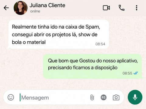 Feedback de cliente no WhatsApp
